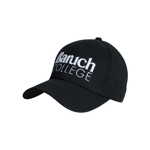 College Black Structured Adjustable Pro Style Hat-Official Logo