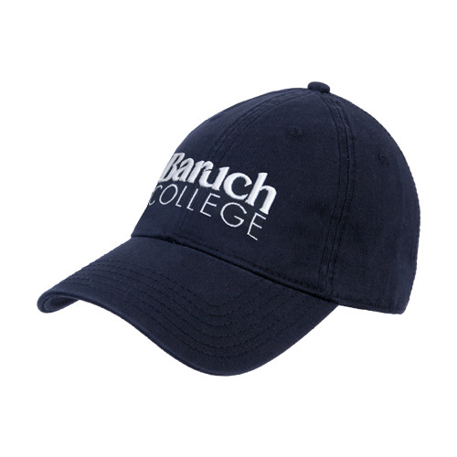 College Navy Unstructured Adjustable Low Profile Hat-Official Logo