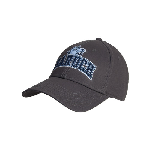 College Charcoal Structured Adjustable Pro Style Hat-Baruch Arched