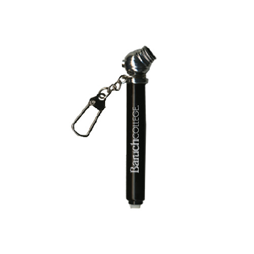 College Mini Black Tire Gauge/Keychain-Baruch Wordmark Engraved