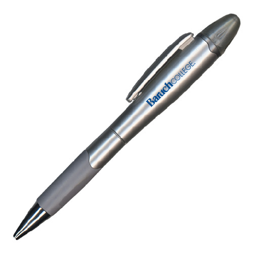 College Silver/Silver Blossom Pen/Highlighter-Baruch Wordmark