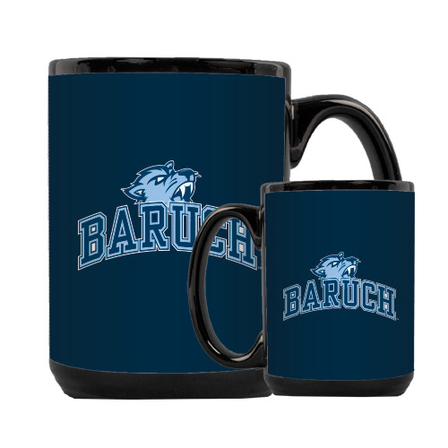 College Full Color Black Mug 15oz-Baruch Arched