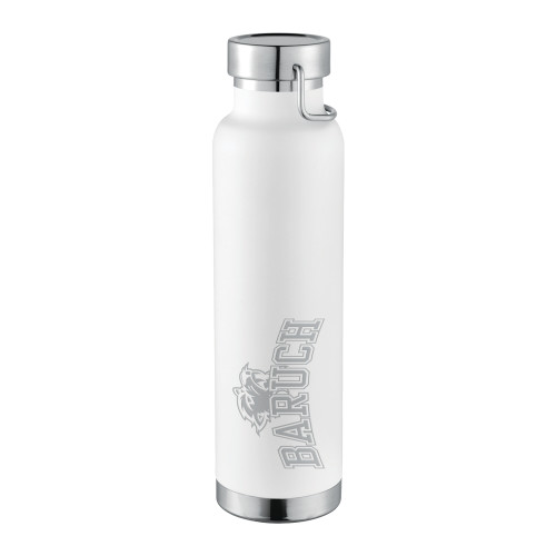 Thor Copper Vacuum Insulated White Bottle 22oz-Baruch Arched Engraved