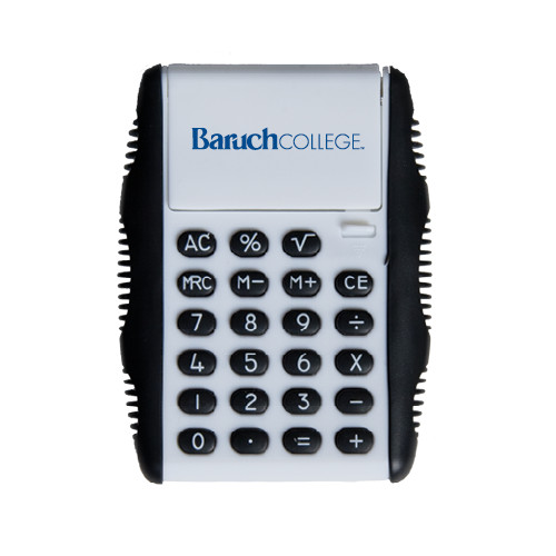 College White Flip Cover Calculator-Baruch Wordmark