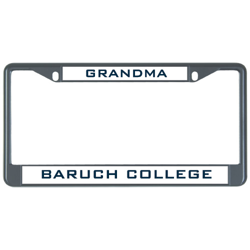 College Metal License Plate Frame in Black-Grandma