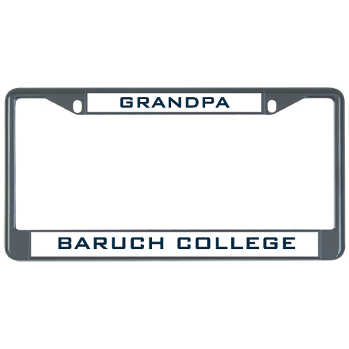 College Metal License Plate Frame in Black-Grandpa 