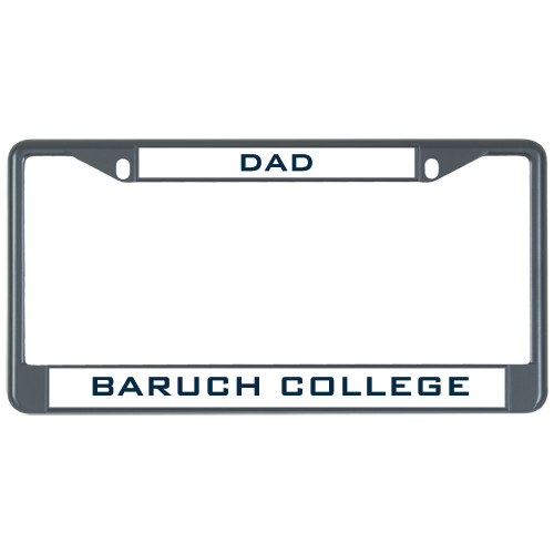 College Dad Metal License Plate Frame in Black-Dad