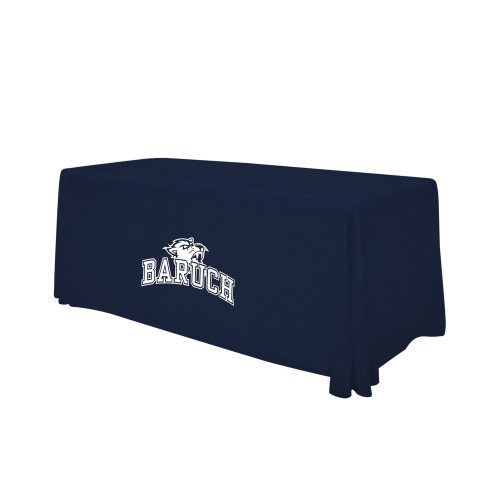 College Navy 6 foot Table Throw-Baruch Arched