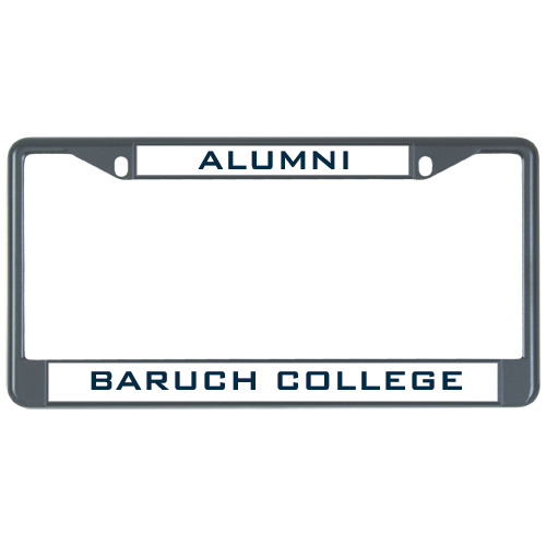 College Alumni Metal License Plate Frame in Black-Alumni