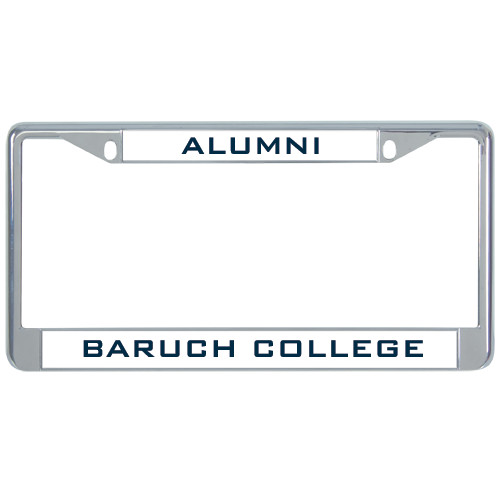 College Alumni Metal License Plate Frame in Chrome-Alumni