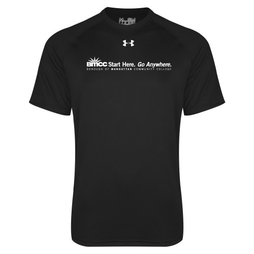 Borough of Manhattan Under Armour Black Tech Tee-Start Here Go Anywhere