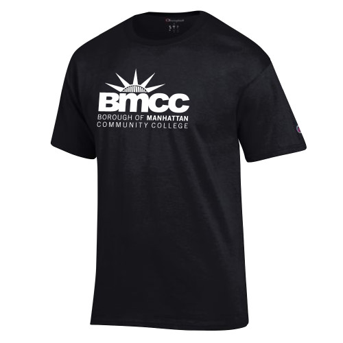 Champion Black T Shirt-BMCC Stacked