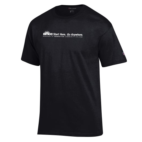 Champion Black T Shirt-Start Here Go Anywhere