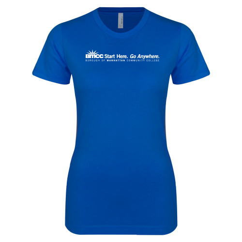 Next Level Womens Royal Boyfriend Tee-Start Here Go Anywhere