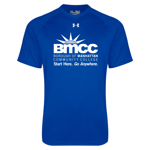 Borough of Manhattan Under Armour Royal Tech Tee-BMCC Start Here Go Anywhere