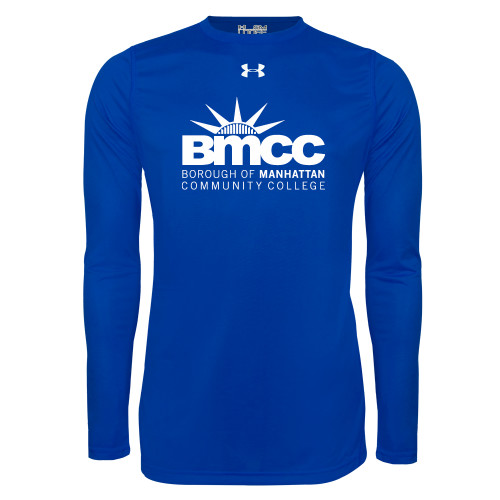 Under Armour Royal Long Sleeve Tech Tee-BMCC Stacked