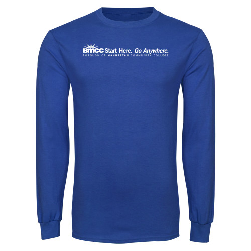 Royal Long Sleeve T Shirt-Start Here Go Anywhere