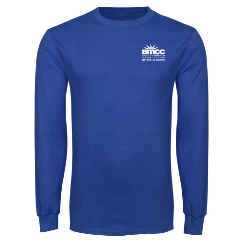 Royal Long Sleeve T Shirt-BMCC Start Here Go Anywhere