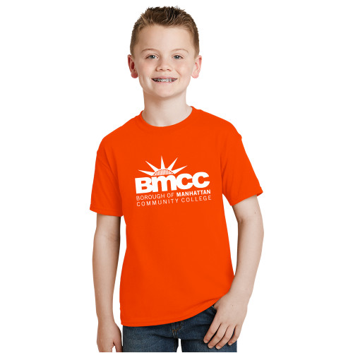 Youth Orange T Shirt-BMCC Stacked