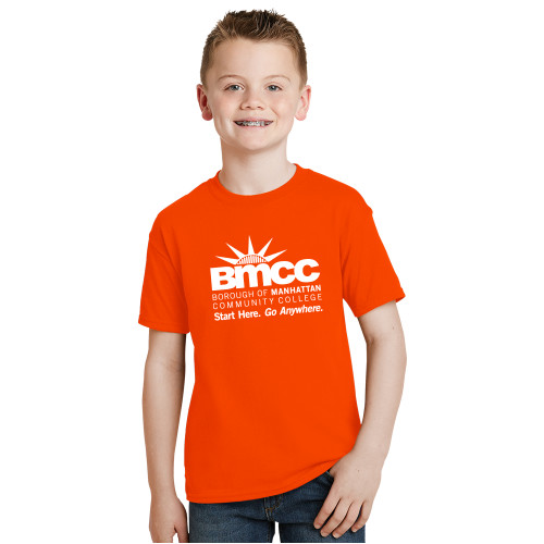 Youth Orange T Shirt-BMCC Start Here Go Anywhere