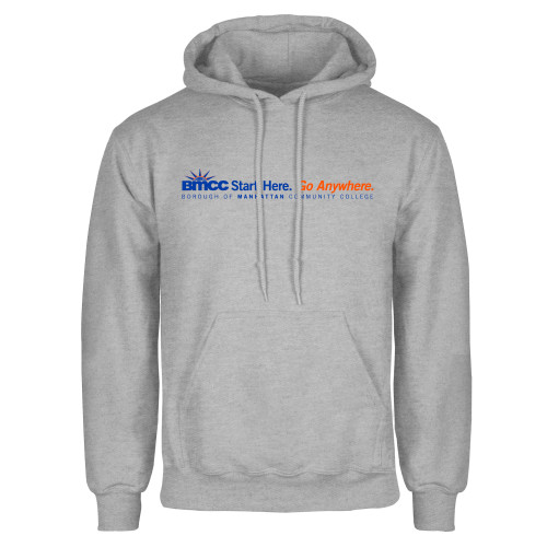Grey Fleece Hoodie-Start Here Go Anywhere