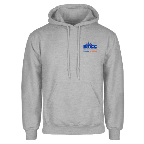 Grey Fleece Hoodie-BMCC Start Here Go Anywhere