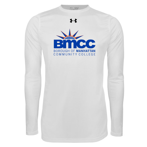 Under Armour White Long Sleeve Tech Tee-BMCC Stacked