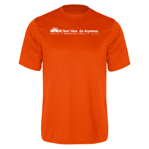 Orange Performance Tee-Start Here Go Anywhere