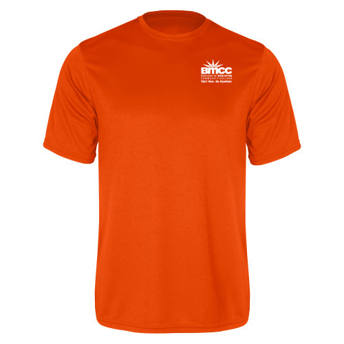 Orange Performance Tee-BMCC Start Here Go Anywhere