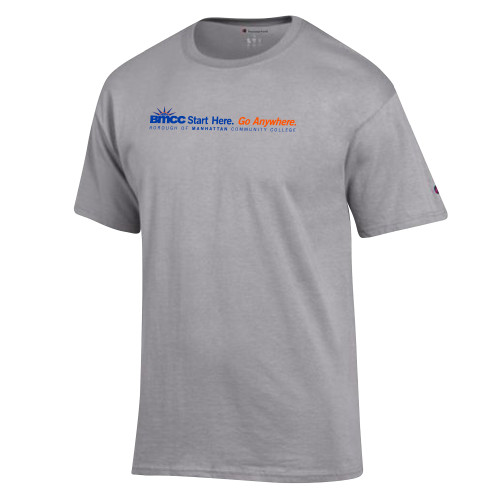 Champion Oxford Grey T Shirt-Start Here Go Anywhere