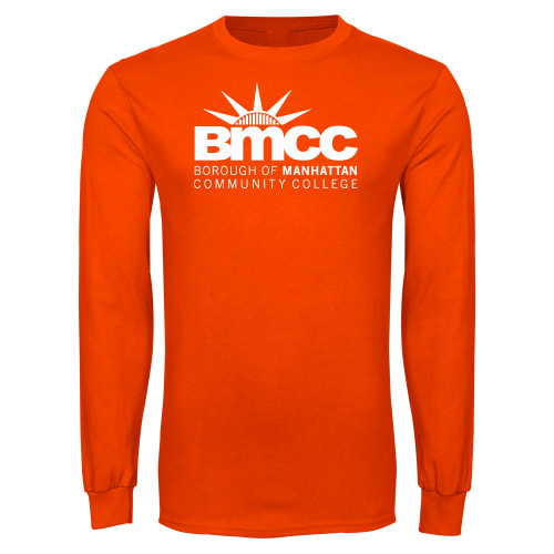 Orange Long Sleeve T-Shirt-BMCC Stacked
