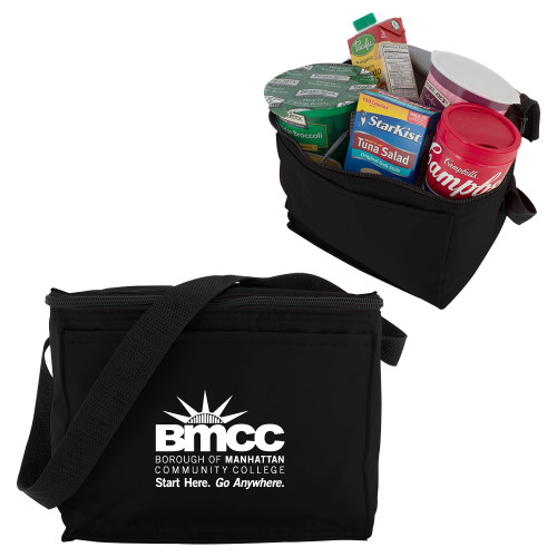 Six Pack Black Cooler-BMCC Start Here Go Anywhere