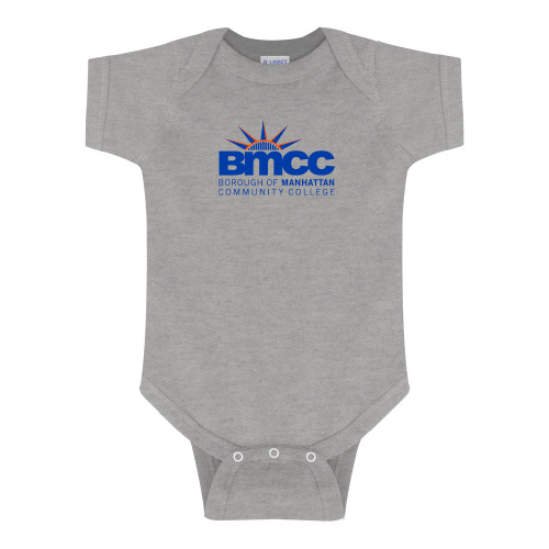 Grey Infant Onesie-BMCC Stacked