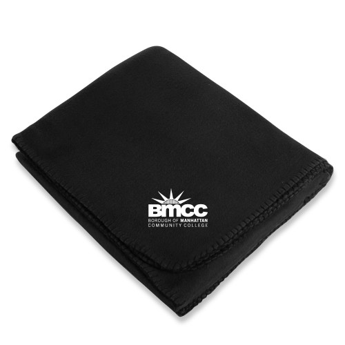Black Arctic Fleece Blanket-BMCC Stacked