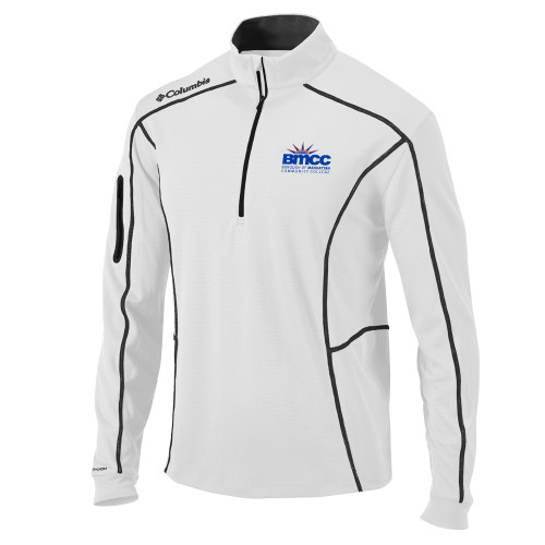 Columbia White Omni Wick Shotgun 1/4 Zip-BMCC Stacked