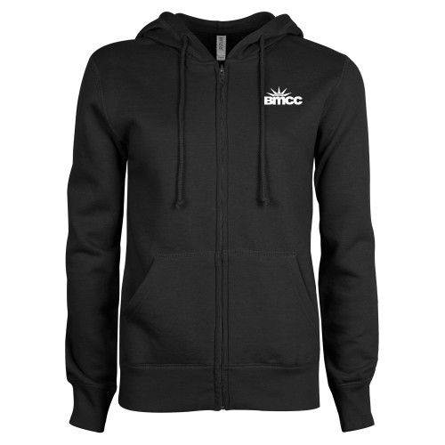 ENZA Womens Black Fleece Full Zip Hoodie-BMCC