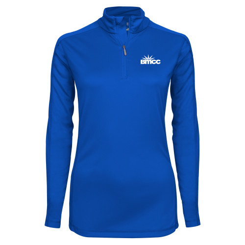 Syntrel Womens Royal Interlock 1/4 Zip-BMCC