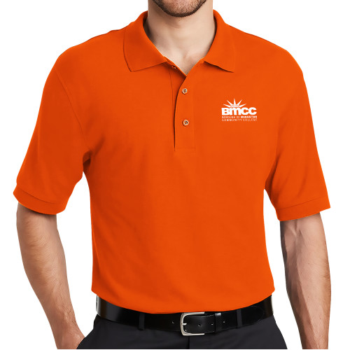 Orange Silk Touch Polo-BMCC Stacked