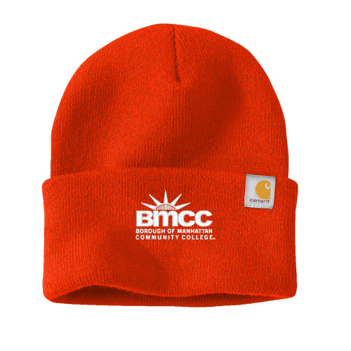 Carhartt Bright Orange Knit Beanie w/Cuff-BMCC Stacked