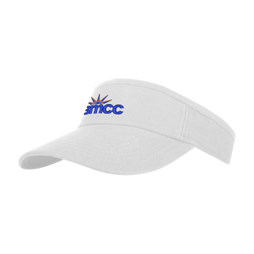 White Brushed Bull Denim Visor-BMCC