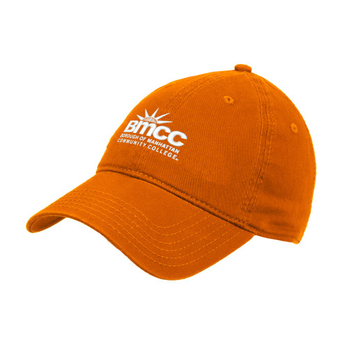 Orange Unstructured Adjustable Low Profile Hat-BMCC Stacked