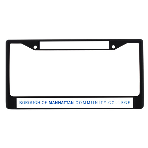 Metal License Plate Frame in Black-Borough of Manhattan Community College
