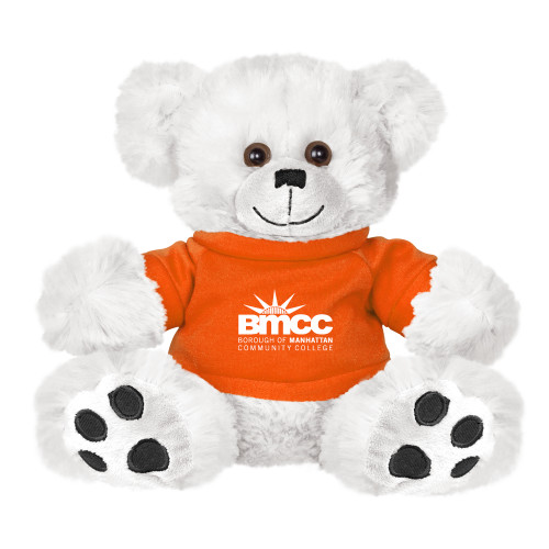 Plush Big Paw 8 1/2 inch White Bear w/Orange Shirt-BMCC Stacked