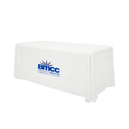White 6 foot Table Throw-BCCC Stacked