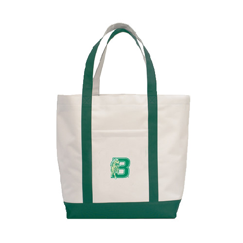 Contender White/Green Canvas Tote-Bronoc
