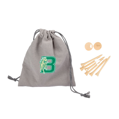 Bamboo Golf Tee Set w/ Grey Recycled Pouch-Bronoc