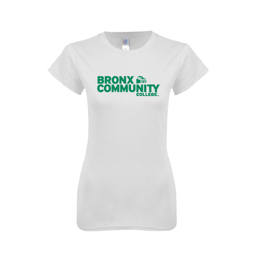 Next Level Womens White Boyfriend Tee-Official Logo