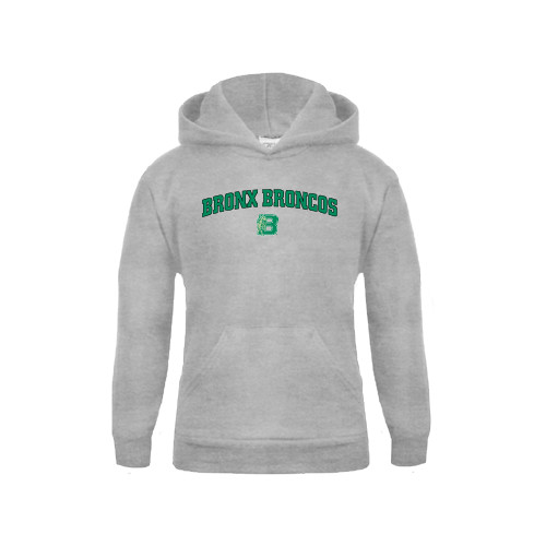 Youth Grey Fleece Hood-Bronox Broncos