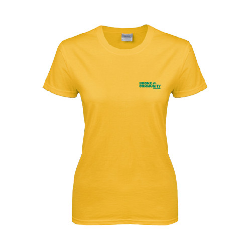 Womens Gold Short Sleeve Tee-Official Logo
