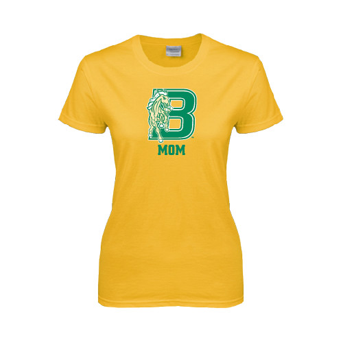 Womens Gold Short Sleeve Tee-Mom